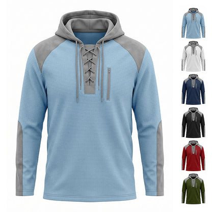 📢📢Räumungsverkauf!!!🎉✨Herren-Strickhoodie im Color-Block-Design, lässiger Stil