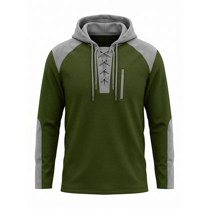 📢📢Räumungsverkauf!!!🎉✨Herren-Strickhoodie im Color-Block-Design, lässiger Stil