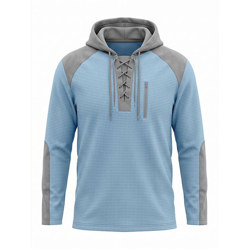 📢📢Räumungsverkauf!!!🎉✨Herren-Strickhoodie im Color-Block-Design, lässiger Stil