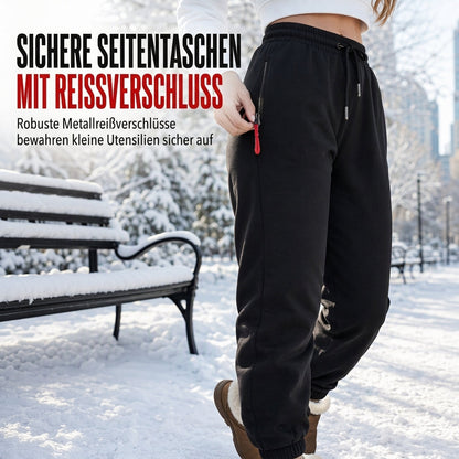 📢 Letzter Tag: 50% Rabatt ⏳ Damen Winter-Jogginghose mit Fleecefutter und Reißverschlusstaschen
