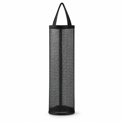 Organize Grocery Bags Instantly! Wall-Mounted Mesh Bag Holder