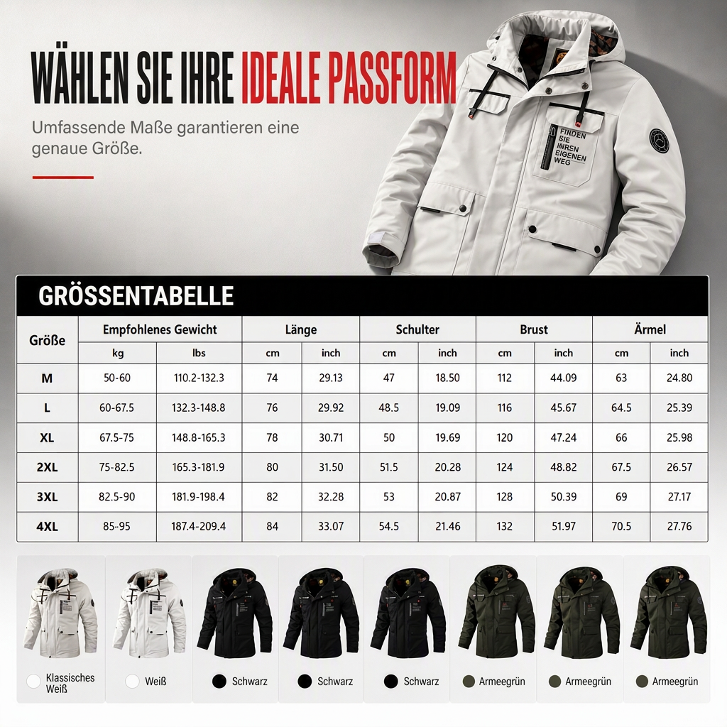 ⏰Jetzt oder nie!⏰ Warme Freizeit-Parka-Jacke für Herren