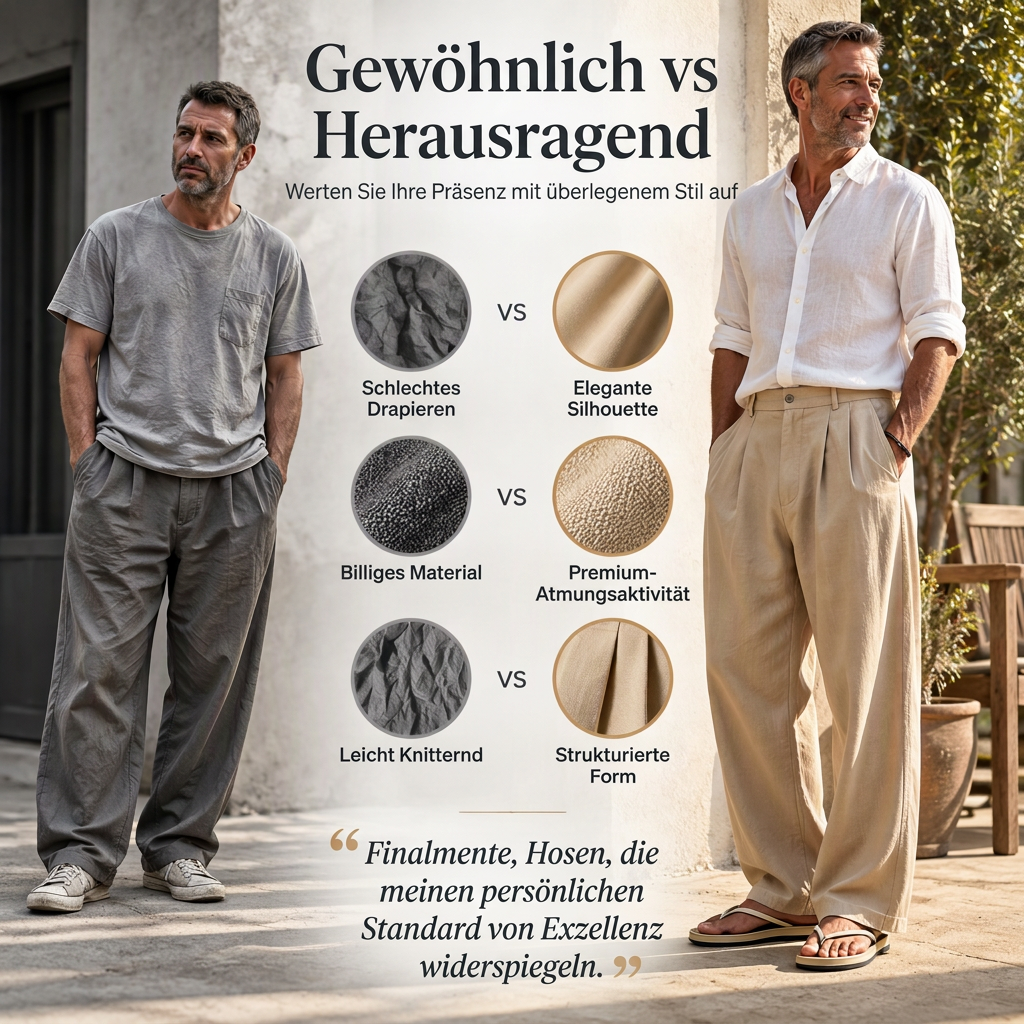 🎁Neu eingetroffen: 50% Rabatt! Freizeit-Atmungsaktive Weite Beinhose für Herren