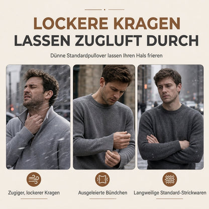🔥 50% RABATT ✨ Herren-Strickpullover mit Rollkragen & Knopfleiste – klassisch & warm