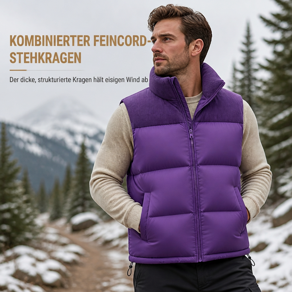Unisex, verdickte Winter-Steppweste, locker sitzend, gesteppte Weste für Damen und Herren