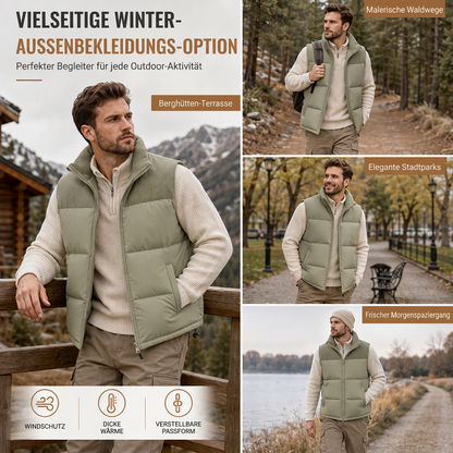 Unisex, verdickte Winter-Steppweste, locker sitzend, gesteppte Weste für Damen und Herren