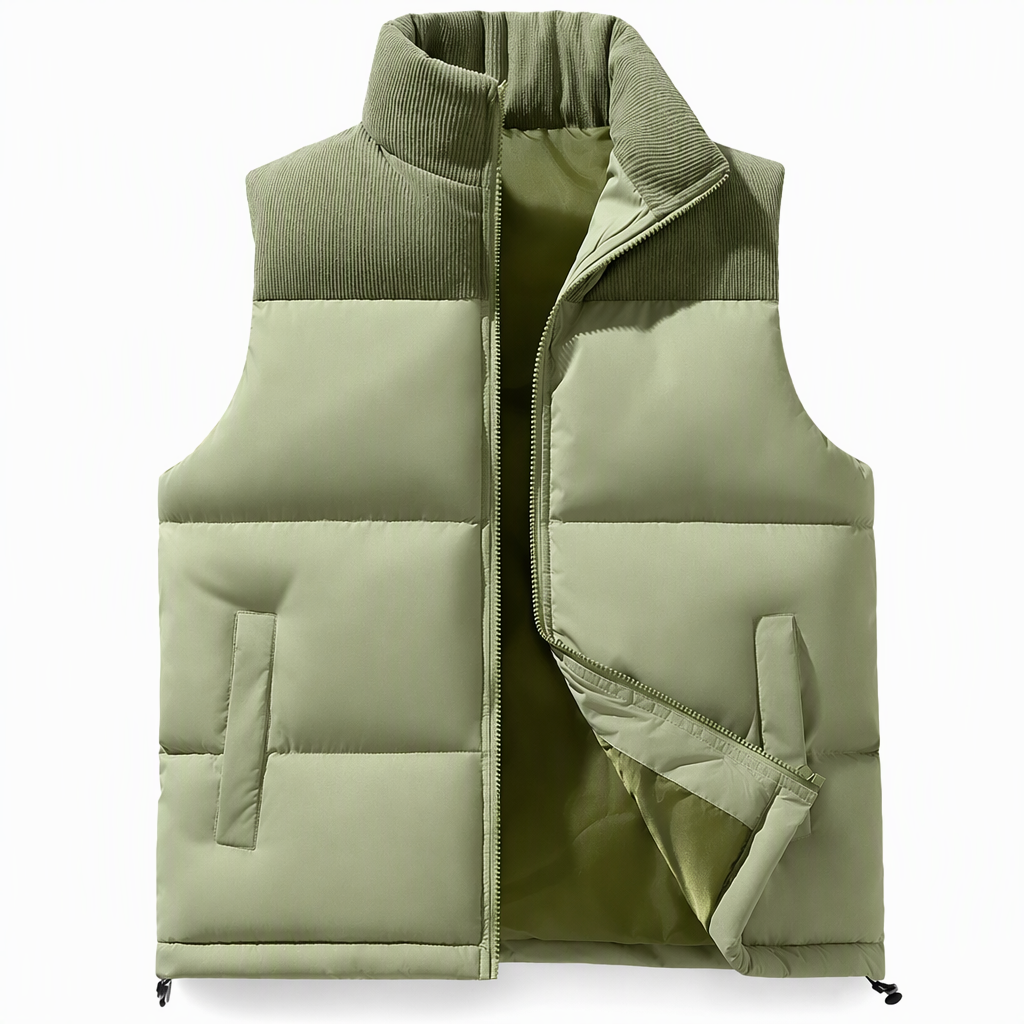 Unisex, verdickte Winter-Steppweste, locker sitzend, gesteppte Weste für Damen und Herren