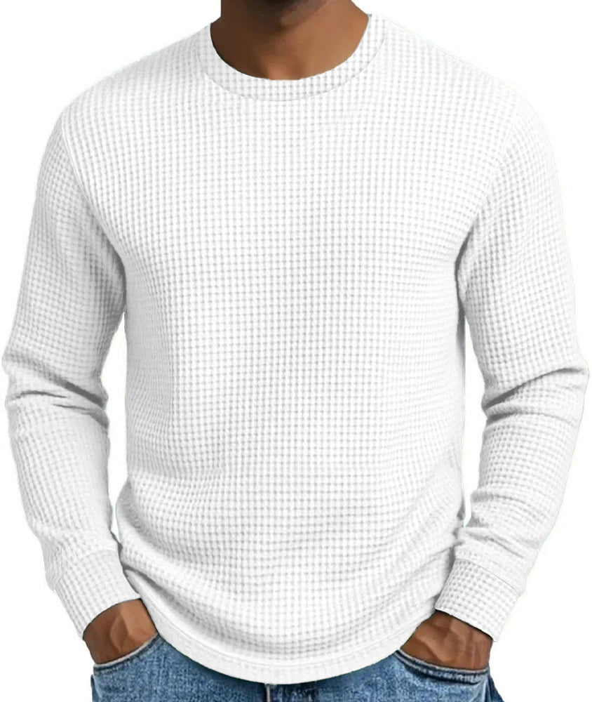 🔥Beliebtes Produkt ！✨Freizeit-Sweatshirt für Herren, schmal geschnitten, Rundhalsausschnitt, langärmelig