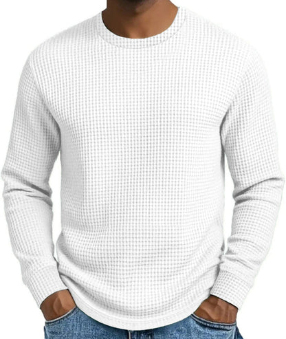 🔥Beliebtes Produkt ！✨Freizeit-Sweatshirt für Herren, schmal geschnitten, Rundhalsausschnitt, langärmelig