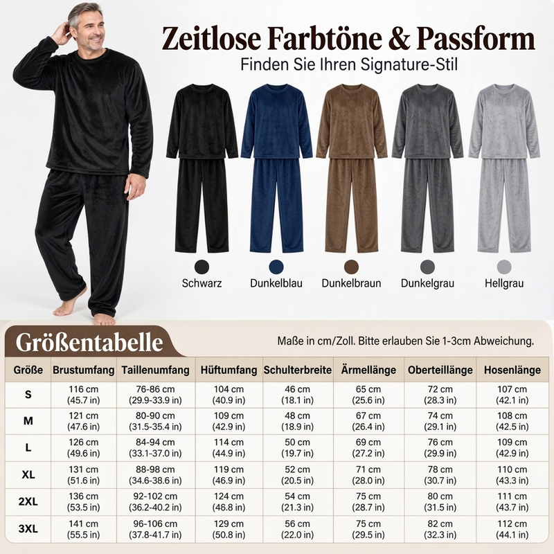 🔥50%Rabatt!!!🔥Bequemes Wärmendes Samt-Schlafanzug-Set für Herren