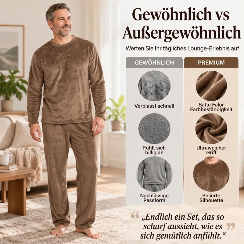 🔥50%Rabatt!!!🔥Bequemes Wärmendes Samt-Schlafanzug-Set für Herren