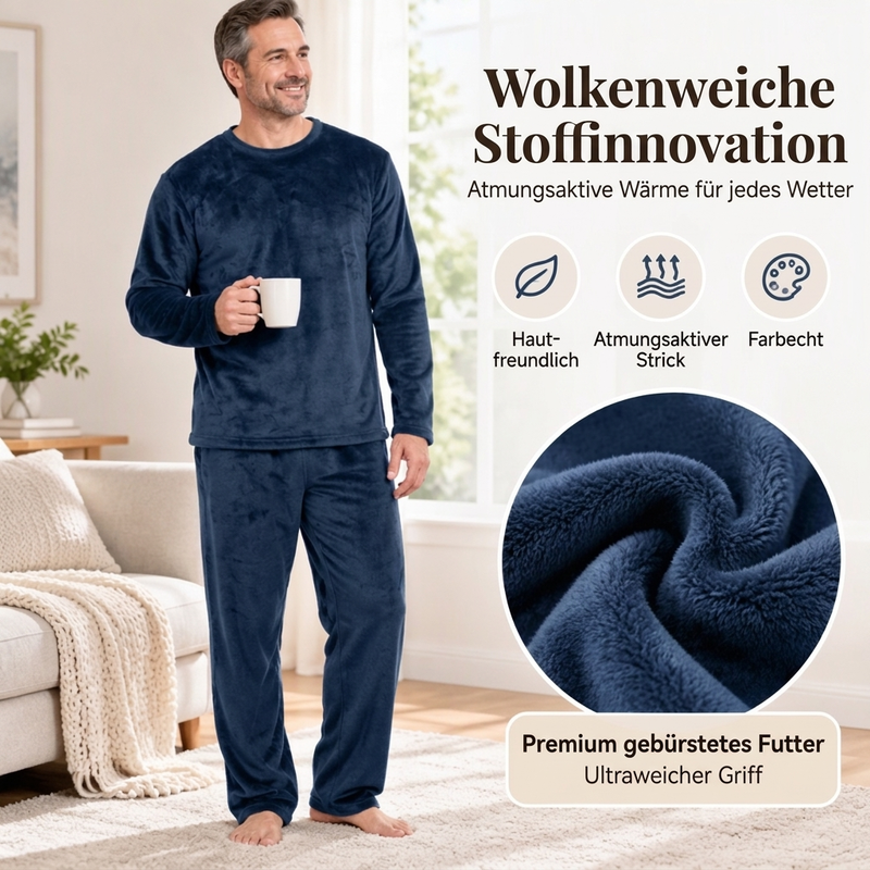 🔥50%Rabatt!!!🔥Bequemes Wärmendes Samt-Schlafanzug-Set für Herren