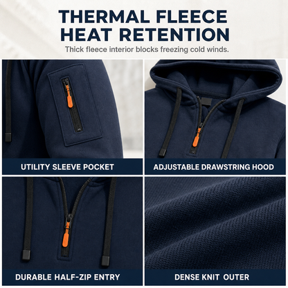 ✨Neu eingetroffen✨Herren-Sweatshirt mit Kapuze, schweres Fleecefutter, lockere Passform, lässige Arbeitskleidung für Herbst und Winter