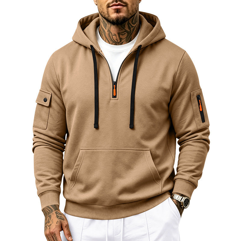 ✨Neu eingetroffen✨Herren-Sweatshirt mit Kapuze, schweres Fleecefutter, lockere Passform, lässige Arbeitskleidung für Herbst und Winter