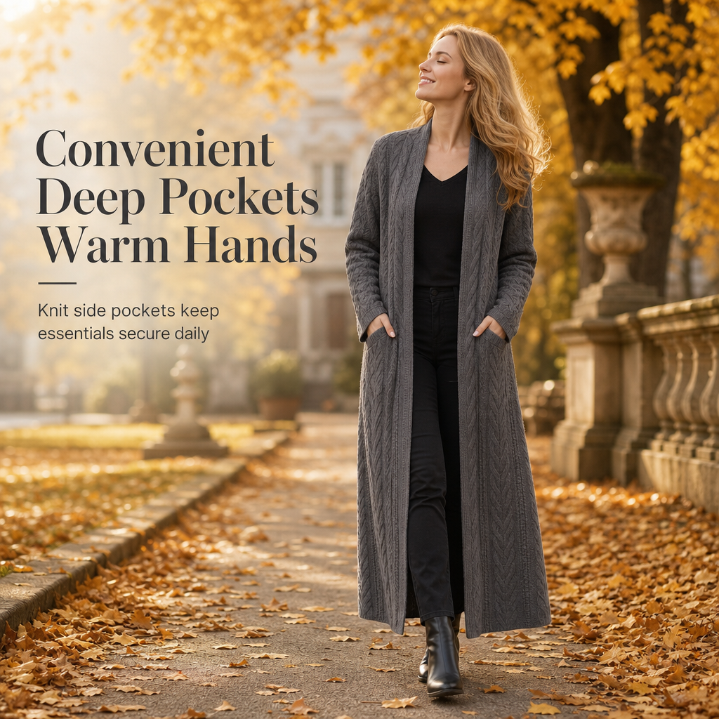 ✈️Neu eingetroffen – jetzt versandkostenfrei!✈️Freizeit Strickjacke Lang