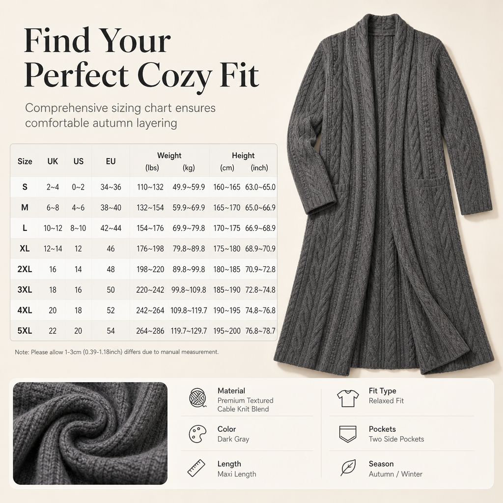 ✈️Neu eingetroffen – jetzt versandkostenfrei!✈️Freizeit Strickjacke Lang