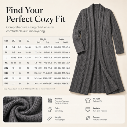 ✈️Neu eingetroffen – jetzt versandkostenfrei!✈️Freizeit Strickjacke Lang