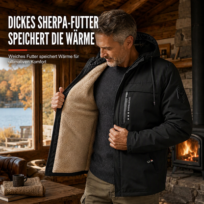 🥳Wiederkäufer-Rate über 90%!🥳 Herren amerikanisch-retro Mantel mit Plüschfutter, lockere Passform für Frühling und Herbst