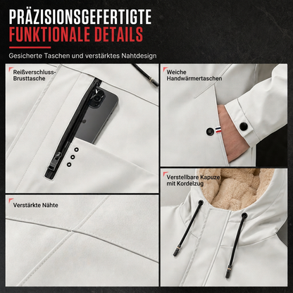 🥳Wiederkäufer-Rate über 90%!🥳 Herren amerikanisch-retro Mantel mit Plüschfutter, lockere Passform für Frühling und Herbst