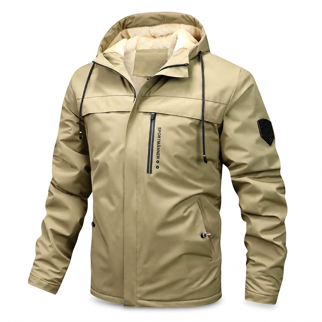 🥳Wiederkäufer-Rate über 90%!🥳 Herren amerikanisch-retro Mantel mit Plüschfutter, lockere Passform für Frühling und Herbst