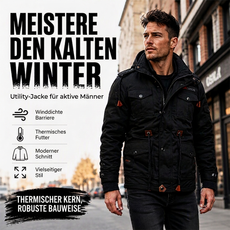 📢Gratis Versand! Solange der Vorrat reicht!📢 Wärmende Winterjacke für Herren mit abnehmbarer Kapuze