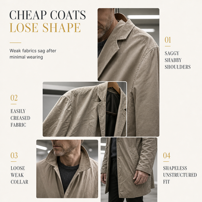 📢🎉🛍️✨Klassischer einreihiger Trenchcoat für Herren, Business-Casual Premium Windbreaker