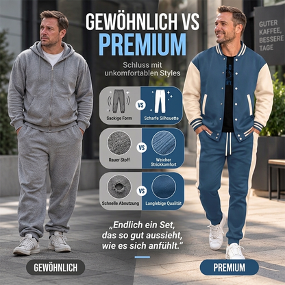 📢Letzter Tag!📢 Herren-Baseballjacke und Hose im Color-Block-Design (Set)