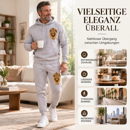 📢🎉50%Rabatt!!!🛍️✨Herren Kapuzenpullover mit Löwenmotiv & Sweathose Set