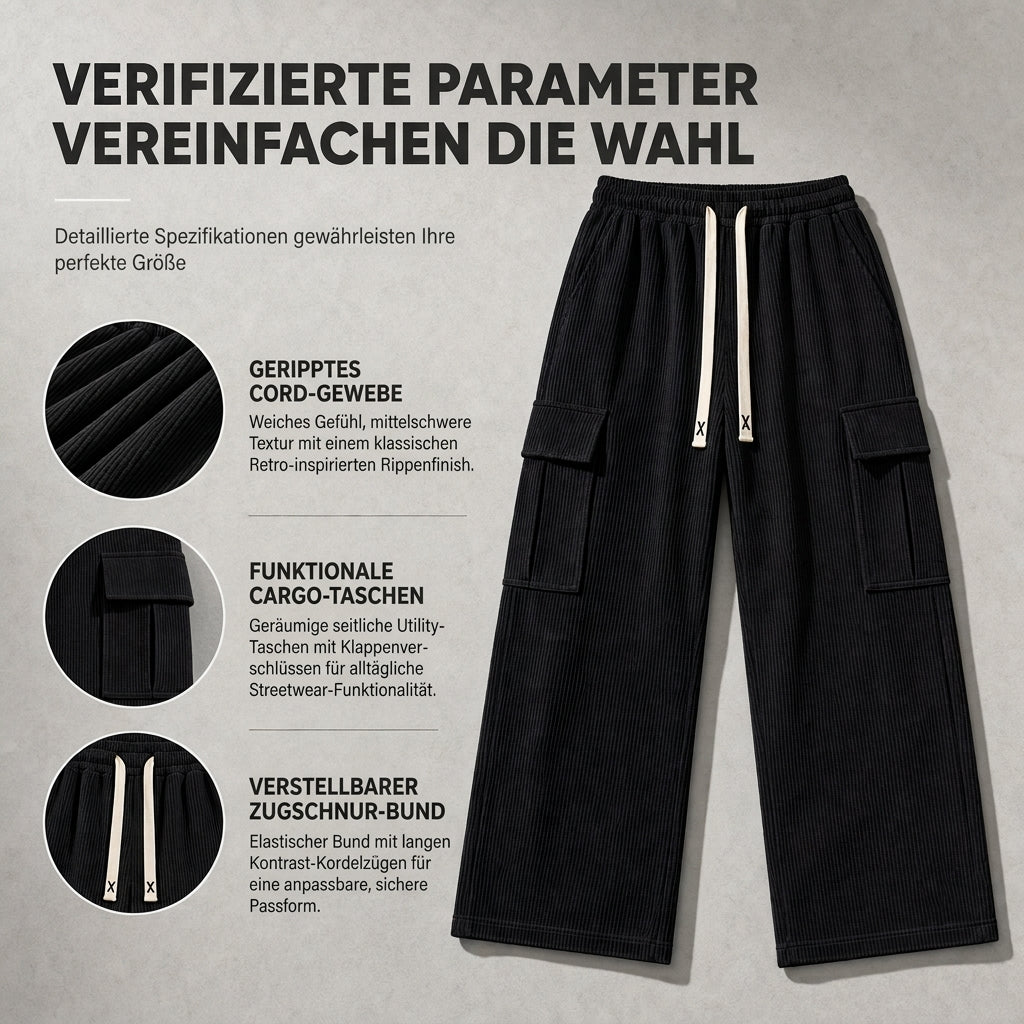 📢🎉50%Rabatt!!!🛍️✨Herren Cord-Cargohose mit entspannter Passform