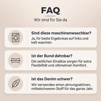 🥳Bestseller zurück! Jetzt kaufen!🥳 Freizeit-Jeans mit Stretch und weitem Bein für Damen