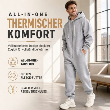 ⏰Jetzt oder nie!⏰Herren Winter Trainingsanzug-Set mit durchgehendem Reißverschluss-Kapuzensweatshirt und Jogginghose