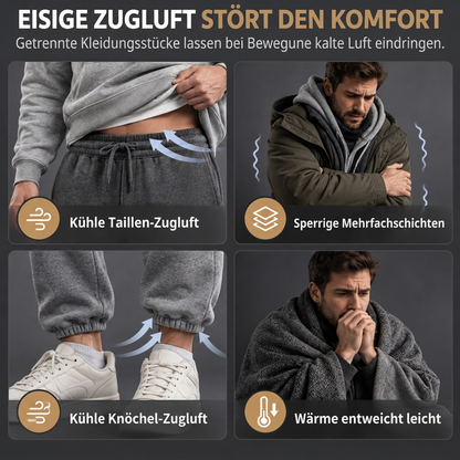 ⏰Jetzt oder nie!⏰Herren Winter Trainingsanzug-Set mit durchgehendem Reißverschluss-Kapuzensweatshirt und Jogginghose
