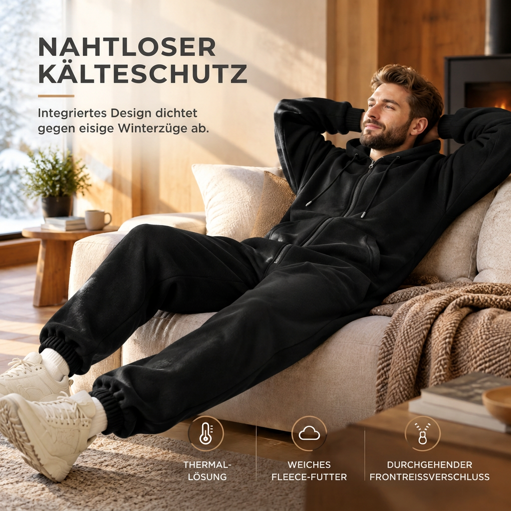 ⏰Jetzt oder nie!⏰Herren Winter Trainingsanzug-Set mit durchgehendem Reißverschluss-Kapuzensweatshirt und Jogginghose