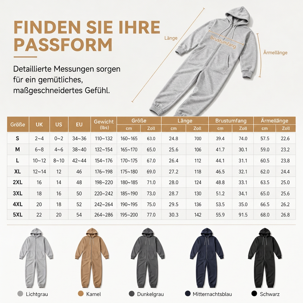 ⏰Jetzt oder nie!⏰Herren Winter Trainingsanzug-Set mit durchgehendem Reißverschluss-Kapuzensweatshirt und Jogginghose
