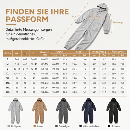 ⏰Jetzt oder nie!⏰Herren Winter Trainingsanzug-Set mit durchgehendem Reißverschluss-Kapuzensweatshirt und Jogginghose