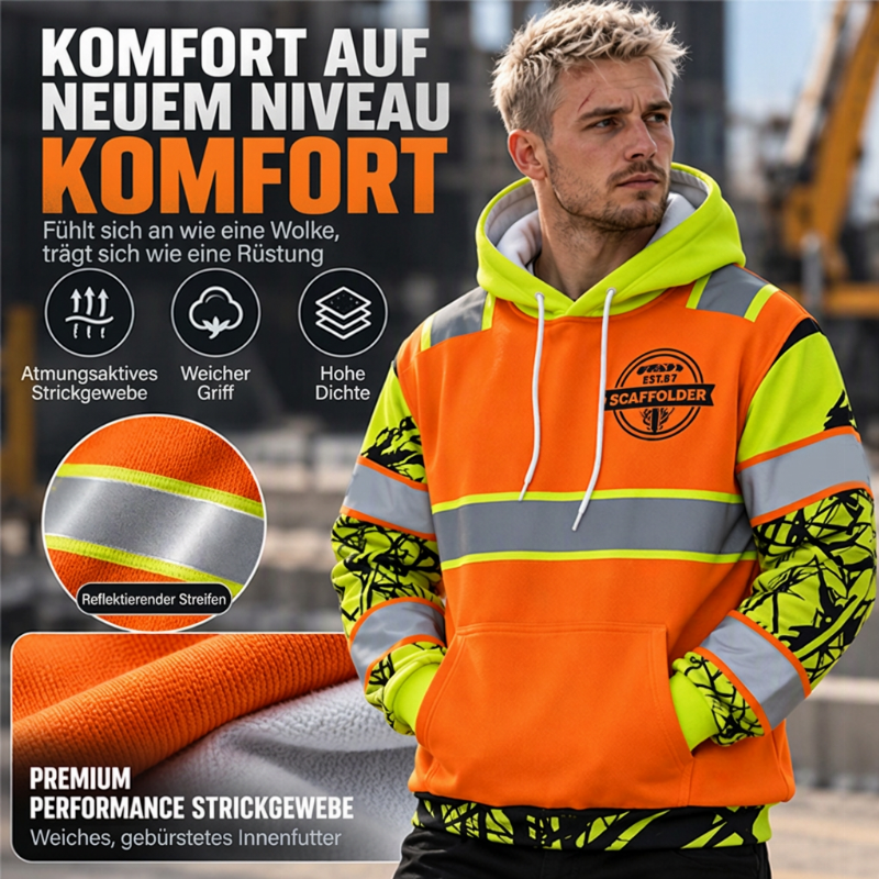 📢🎉50%Rabatt!!!🛍️✨Herren Hochsichtbarer Reflektierender Kapuzenpullover