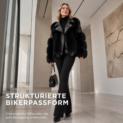 Damen Kunstfell Kurzmantel Wintermantel