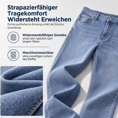 Herren Stretch Slim Fit Jeans, Casual Mid Rise Denimhosen