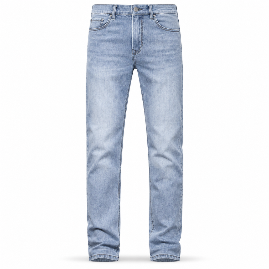 Herren Stretch Slim Fit Jeans, Casual Mid Rise Denimhosen
