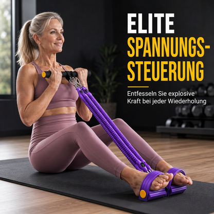 📢📢50% RABATT !!⏰Multifunktionales pedalbetriebenes Widerstandsband, elastisches Zugseil für Bauchübungen, Heimtraining, Yoga und Pilates-Fitness für Männer und Frauen