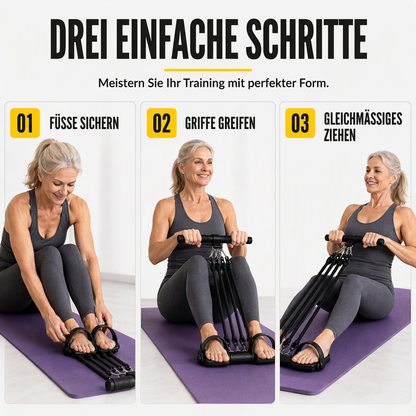 📢📢50% RABATT !!⏰Multifunktionales pedalbetriebenes Widerstandsband, elastisches Zugseil für Bauchübungen, Heimtraining, Yoga und Pilates-Fitness für Männer und Frauen