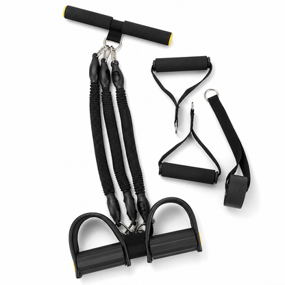 📢📢50% RABATT !!⏰Multifunktionales pedalbetriebenes Widerstandsband, elastisches Zugseil für Bauchübungen, Heimtraining, Yoga und Pilates-Fitness für Männer und Frauen