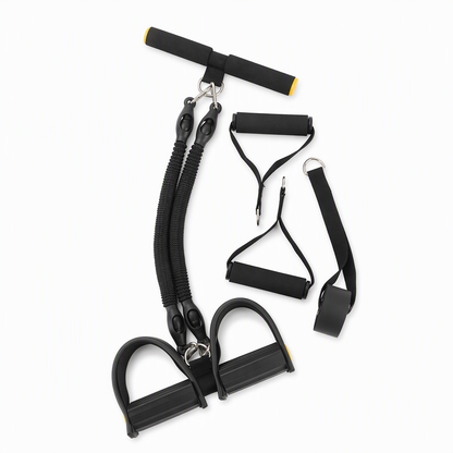 📢📢50% RABATT !!⏰Multifunktionales pedalbetriebenes Widerstandsband, elastisches Zugseil für Bauchübungen, Heimtraining, Yoga und Pilates-Fitness für Männer und Frauen