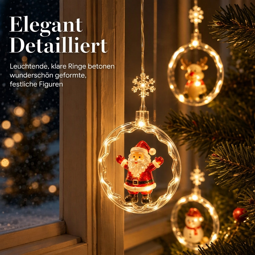 🎄Begrenzte Zeit 50% Rabatt🎄 Weihnachtsvorhang-Lichterkette – Fernbedienung & 8 Beleuchtungsmodi für gemütliche Festtagsfenster ✨🎁