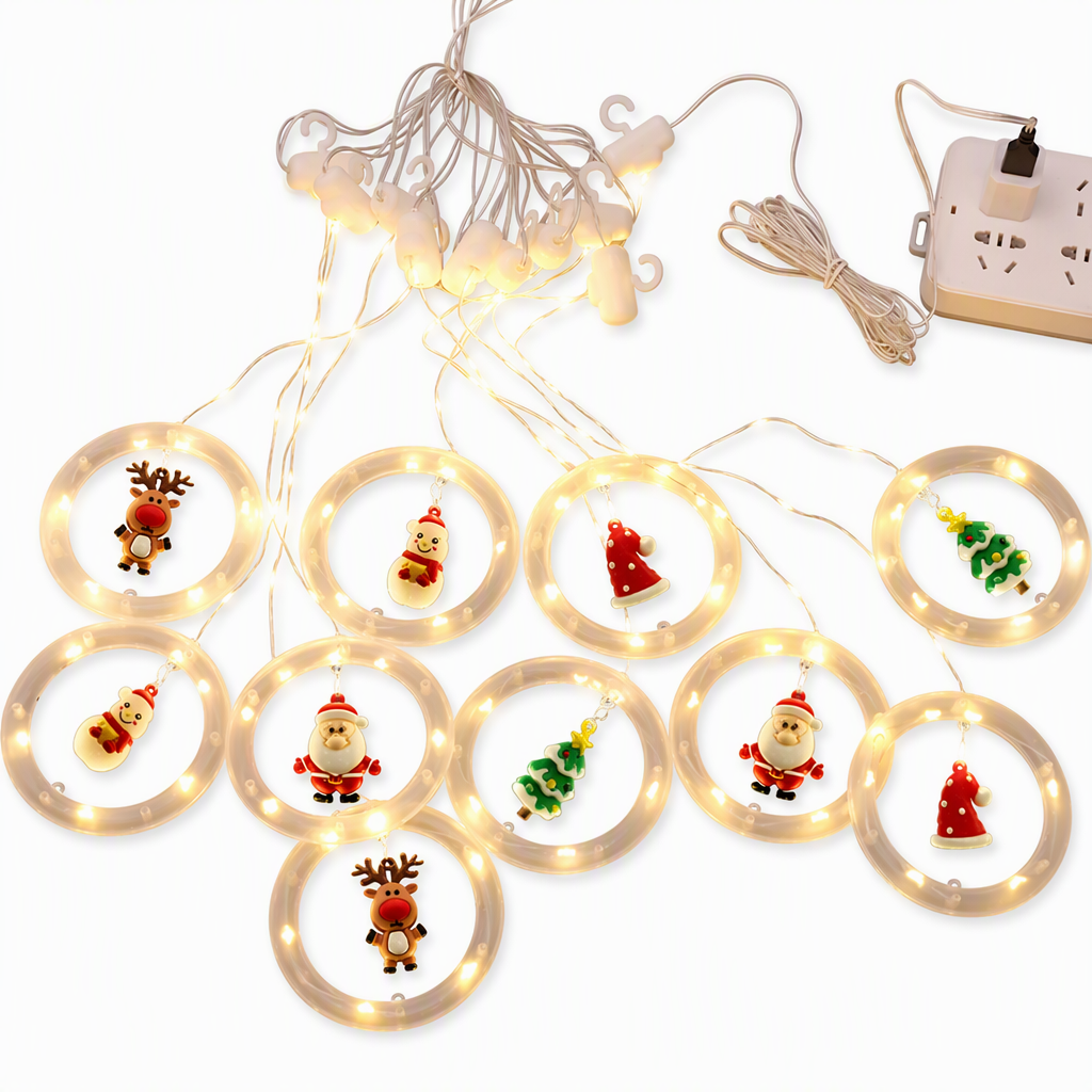 🎄Begrenzte Zeit 50% Rabatt🎄 Weihnachtsvorhang-Lichterkette – Fernbedienung & 8 Beleuchtungsmodi für gemütliche Festtagsfenster ✨🎁