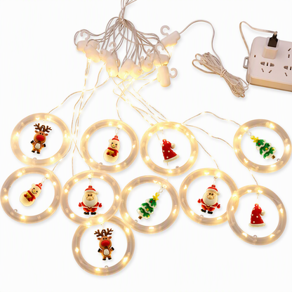 🎄Begrenzte Zeit 50% Rabatt🎄 Weihnachtsvorhang-Lichterkette – Fernbedienung & 8 Beleuchtungsmodi für gemütliche Festtagsfenster ✨🎁