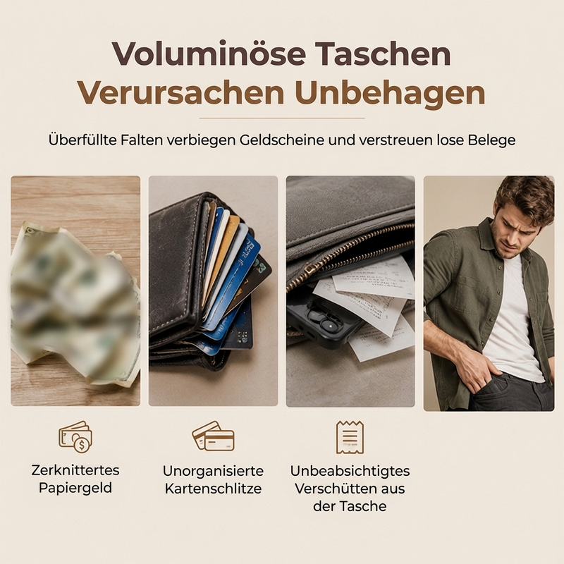 Herren Lange Geldbörse mit Reißverschluss, großes Fassungsvermögen, multifunktionaler Kartenhalter, Clutch-Tasche