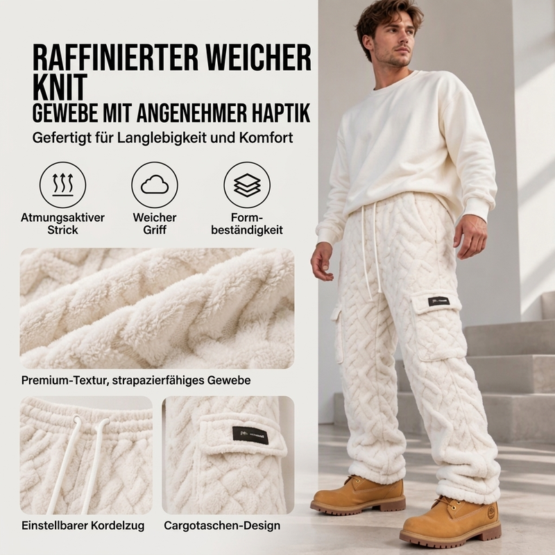 📢🎉50%Rabatt!!!🛍️✨Herren Kabelstrick Warme Plüsch Cargohose