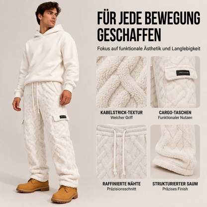 📢🎉50%Rabatt!!!🛍️✨Herren Kabelstrick Warme Plüsch Cargohose