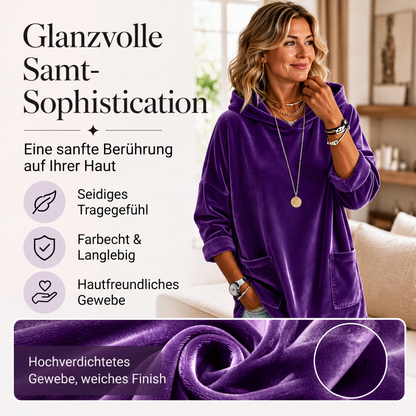 💞Top bewertet + 50% Rabatt!💞 Samt-Kapuzenpullover für Damen